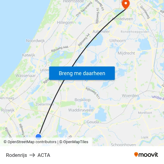 Rodenrijs to ACTA map