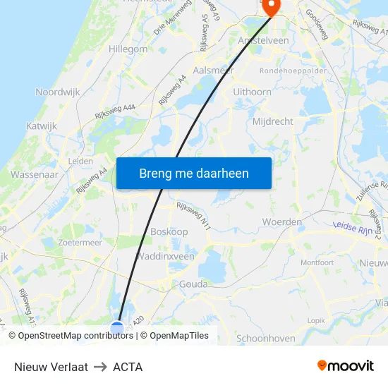 Nieuw Verlaat to ACTA map