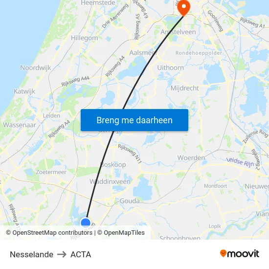 Nesselande to ACTA map