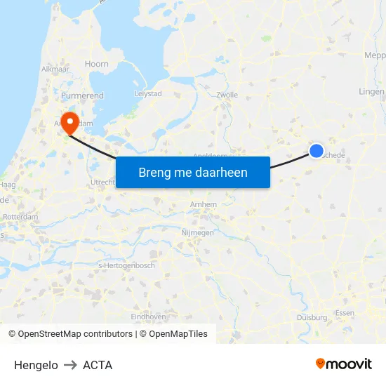 Hengelo to ACTA map