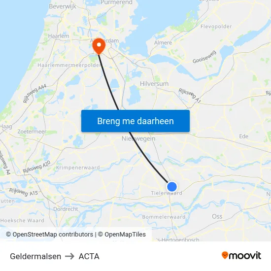 Geldermalsen to ACTA map