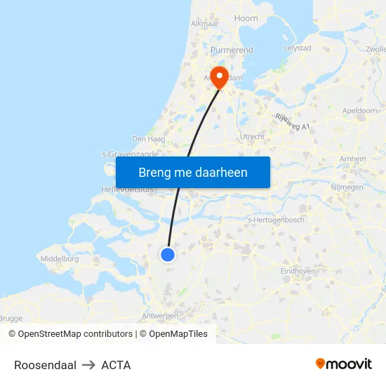 Roosendaal to ACTA map