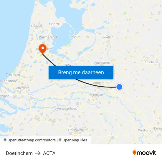Doetinchem to ACTA map