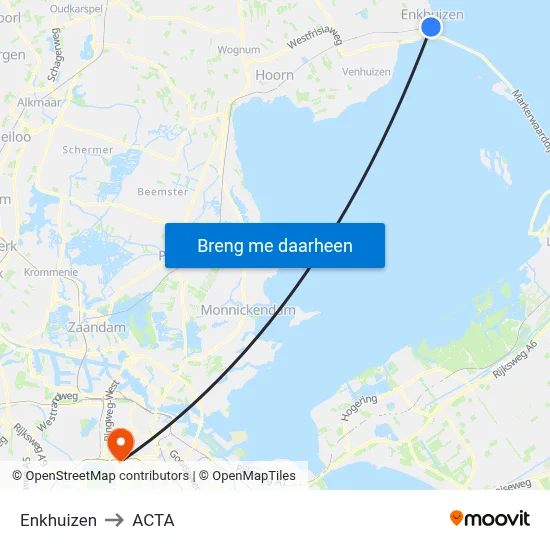 Enkhuizen to ACTA map