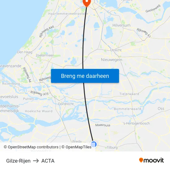 Gilze-Rijen to ACTA map