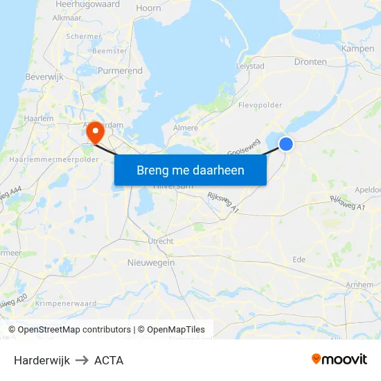Harderwijk to ACTA map