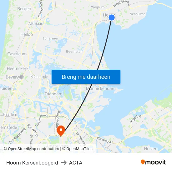 Hoorn Kersenboogerd to ACTA map