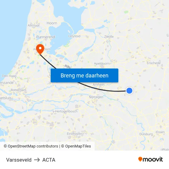 Varsseveld to ACTA map