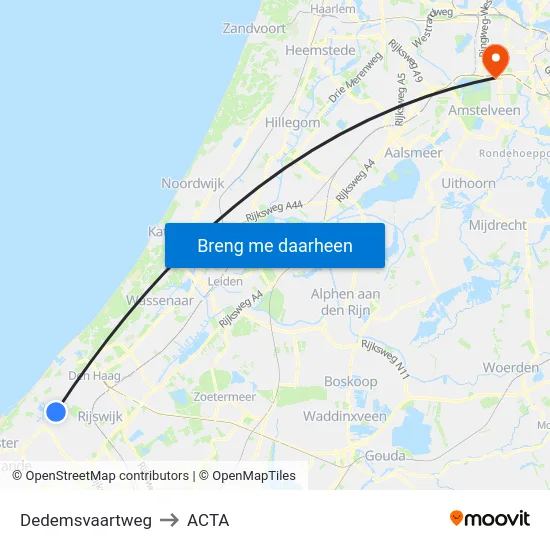 Dedemsvaartweg to ACTA map