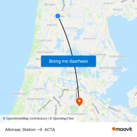 Alkmaar, Station to ACTA map