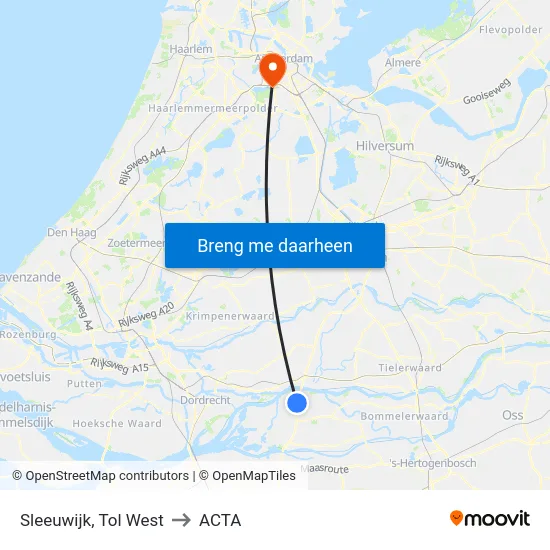Sleeuwijk, Tol West to ACTA map