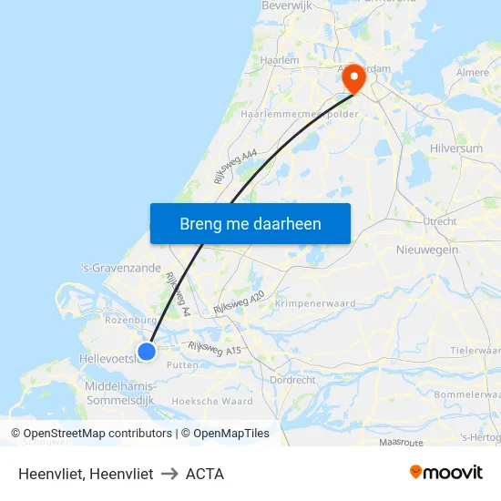 Heenvliet, Heenvliet to ACTA map