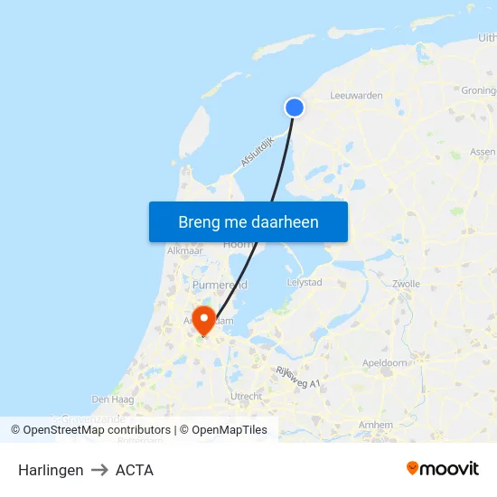 Harlingen to ACTA map