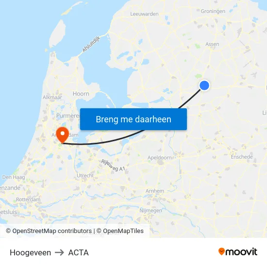 Hoogeveen to ACTA map