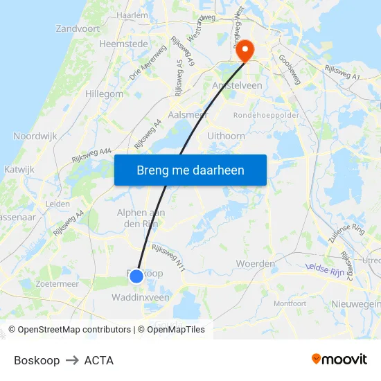 Boskoop to ACTA map