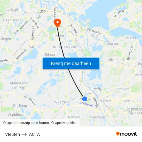 Vleuten to ACTA map