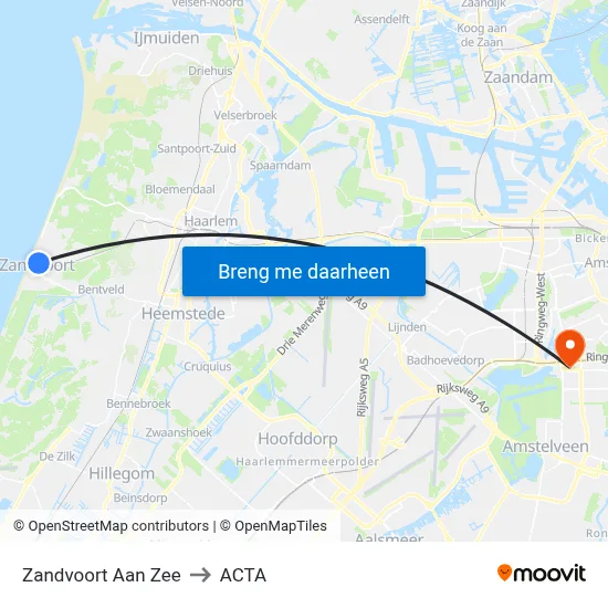 Zandvoort Aan Zee to ACTA map