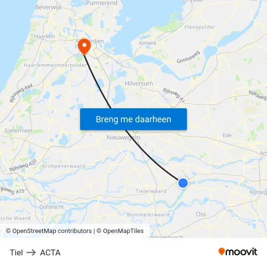 Tiel to ACTA map