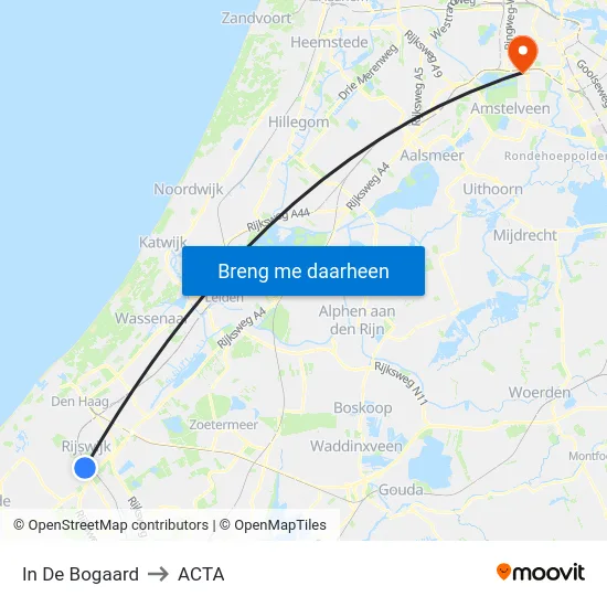 In De Bogaard to ACTA map