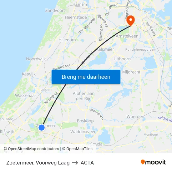 Zoetermeer, Voorweg Laag to ACTA map