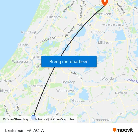 Larikslaan to ACTA map