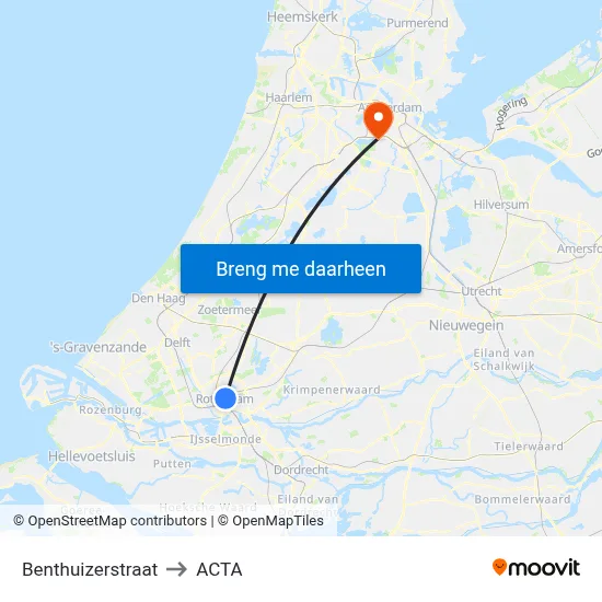 Benthuizerstraat to ACTA map