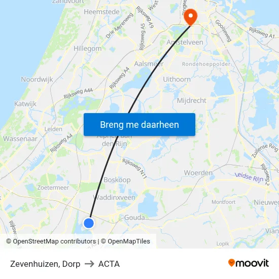 Zevenhuizen, Dorp to ACTA map
