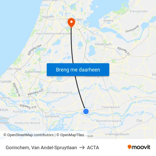 Gorinchem, Van Andel-Spruytlaan to ACTA map