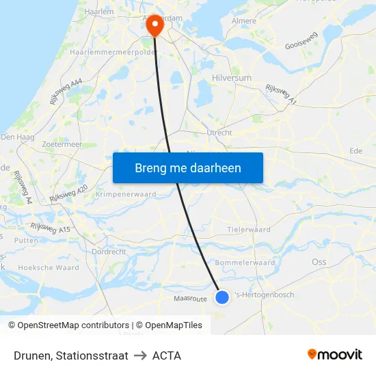 Drunen, Stationsstraat to ACTA map
