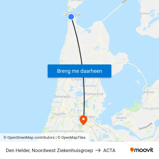 Den Helder, Noordwest Ziekenhuisgroep to ACTA map