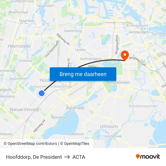 Hoofddorp, De President to ACTA map