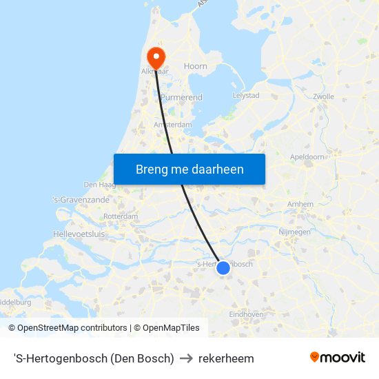 'S-Hertogenbosch (Den Bosch) to rekerheem map