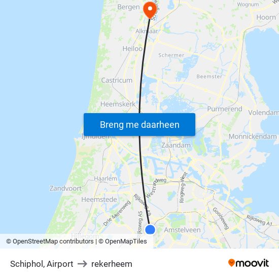 Schiphol, Airport to rekerheem map