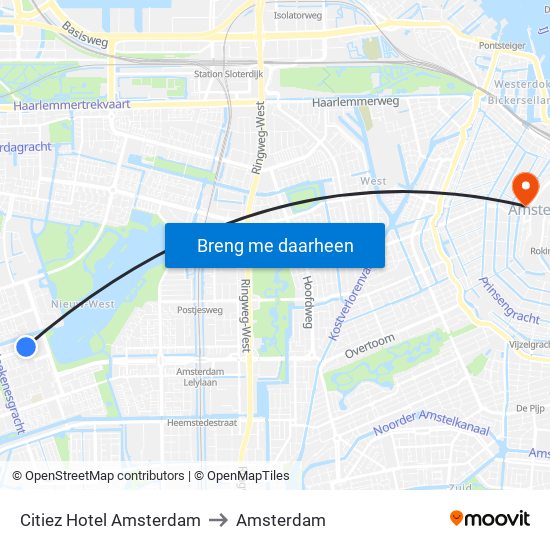 Citiez Hotel Amsterdam to Amsterdam map