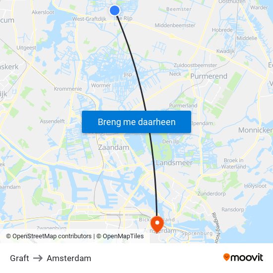 Graft to Amsterdam map