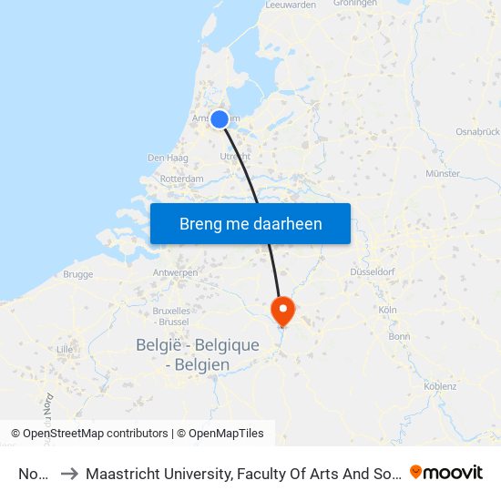 Noord to Maastricht University, Faculty Of Arts And Social Sciences map