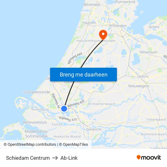 Schiedam Centrum to Ab-Link map