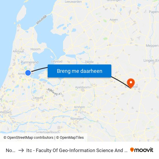 Noord to Itc - Faculty Of Geo-Information Science And Earth Observation map