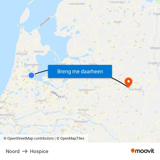 Noord to Hospice map