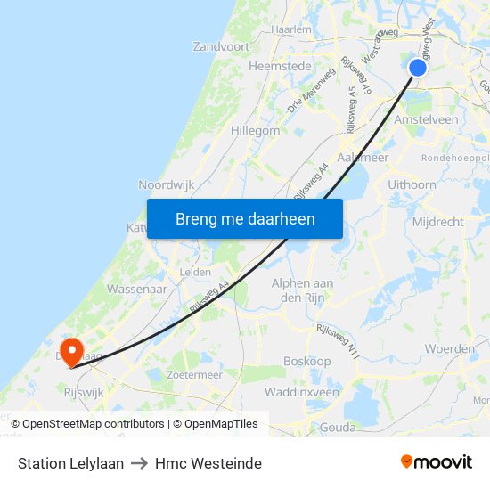 Station Lelylaan to Hmc Westeinde map