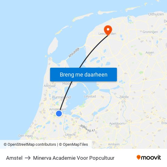 Amstel to Minerva Academie Voor Popcultuur map