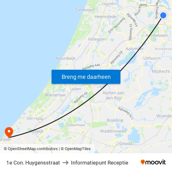 1e Con. Huygensstraat to Informatiepunt Receptie map