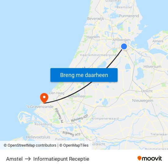 Amstel to Informatiepunt Receptie map