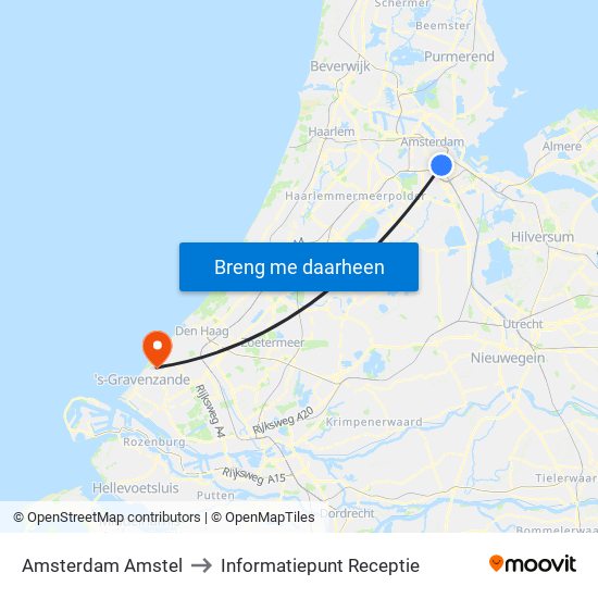 Amsterdam Amstel to Informatiepunt Receptie map