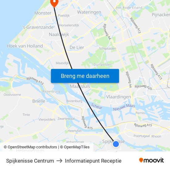 Spijkenisse Centrum to Informatiepunt Receptie map