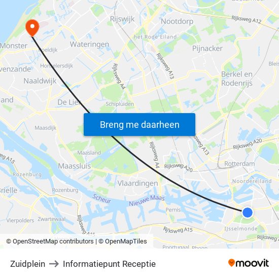 Zuidplein to Informatiepunt Receptie map