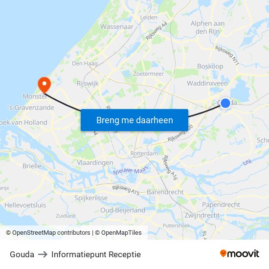 Gouda to Informatiepunt Receptie map