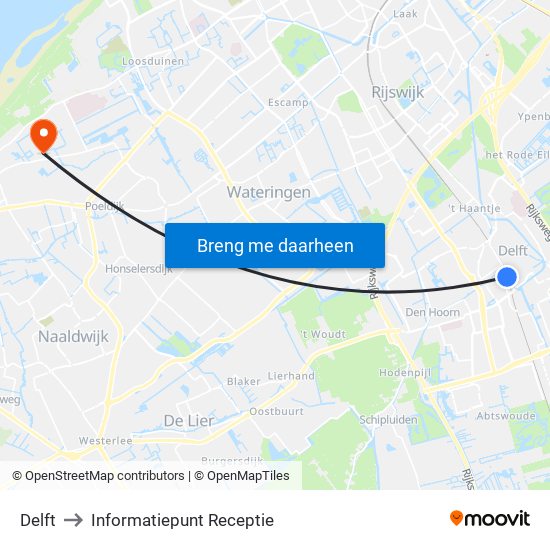 Delft to Informatiepunt Receptie map