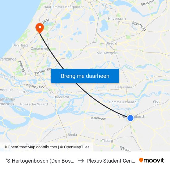 'S-Hertogenbosch (Den Bosch) to Plexus Student Centre map