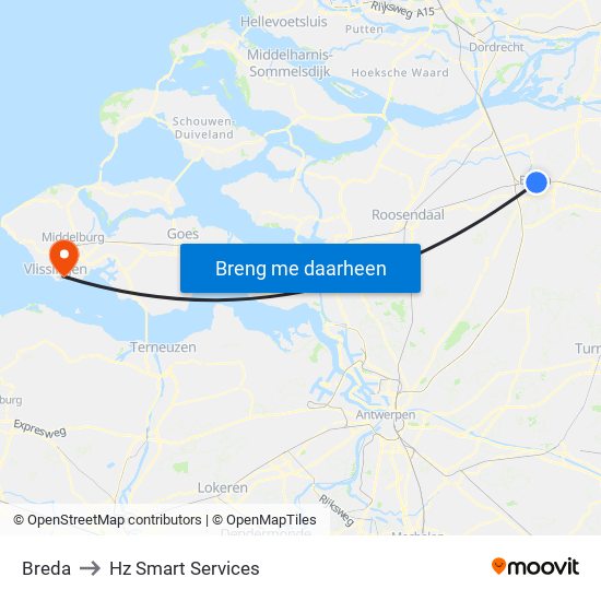 Breda to Hz Smart Services map